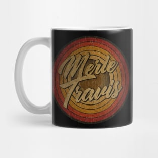 Merle Travis text, vintage, retro, faded, metal, Mug